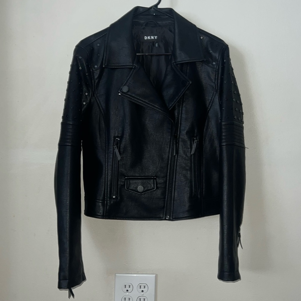Perfect DKNY faux leather jacket